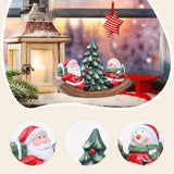 Maxbell Santa Claus Figurine Christmas Tabletop Decoration for Shelf Holiday Bedroom Snowman