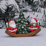 Maxbell Santa Claus Figurine Christmas Tabletop Decoration for Shelf Holiday Bedroom Snowman