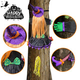 Maxbell Crashing Witch into Tree Decoration Classic for Party Supplies Outdoor Party A
