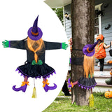 Maxbell Crashing Witch into Tree Decoration Classic for Party Supplies Outdoor Party A