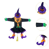 Maxbell Crashing Witch into Tree Decoration Classic for Party Supplies Outdoor Party A