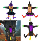 Maxbell Crashing Witch into Tree Decoration Classic for Party Supplies Outdoor Party A