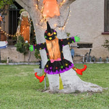 Maxbell Crashing Witch into Tree Decoration Classic for Party Supplies Outdoor Party B