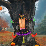 Maxbell Crashing Witch into Tree Decoration Classic for Party Supplies Outdoor Party B