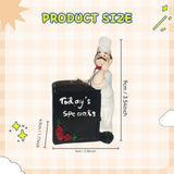 Maxbell Chef Figurine Resin Housewarming Gifts Accent Figure for Coffee Home Kitchen Blackboard Chef