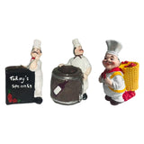 Maxbell Chef Figurine Resin Housewarming Gifts Accent Figure for Coffee Home Kitchen Blackboard Chef