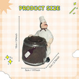 Maxbell Chef Figurine Resin Housewarming Gifts Accent Figure for Coffee Home Kitchen Bucket Chef
