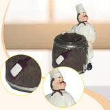 Maxbell Chef Figurine Resin Housewarming Gifts Accent Figure for Coffee Home Kitchen Bucket Chef