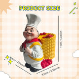 Maxbell Chef Figurine Resin Housewarming Gifts Accent Figure for Coffee Home Kitchen Basket Chef