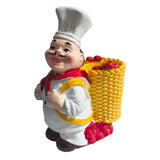Maxbell Chef Figurine Resin Housewarming Gifts Accent Figure for Coffee Home Kitchen Basket Chef