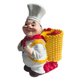 Maxbell Chef Figurine Resin Housewarming Gifts Accent Figure for Coffee Home Kitchen Basket Chef