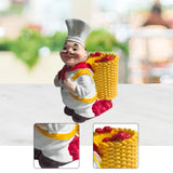 Maxbell Chef Figurine Resin Housewarming Gifts Accent Figure for Coffee Home Kitchen Basket Chef