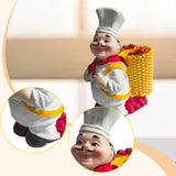 Maxbell Chef Figurine Resin Housewarming Gifts Accent Figure for Coffee Home Kitchen Basket Chef