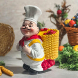 Maxbell Chef Figurine Resin Housewarming Gifts Accent Figure for Coffee Home Kitchen Basket Chef