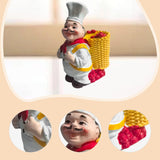 Maxbell Chef Figurine Resin Housewarming Gifts Accent Figure for Coffee Home Kitchen Basket Chef