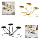 Maxbell Iron Art Candle Holder Elegant Tealight Holder for Party Bedroom Living Room Golden