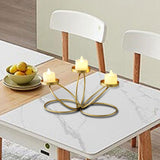 Maxbell Iron Art Candle Holder Elegant Tealight Holder for Party Bedroom Living Room Golden