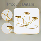 Maxbell Iron Art Candle Holder Elegant Tealight Holder for Party Bedroom Living Room Golden