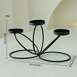 Maxbell Iron Art Candle Holder Elegant Tealight Holder for Party Bedroom Living Room Black