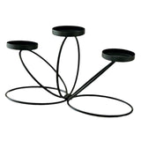 Maxbell Iron Art Candle Holder Elegant Tealight Holder for Party Bedroom Living Room Black