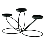 Maxbell Iron Art Candle Holder Elegant Tealight Holder for Party Bedroom Living Room Black