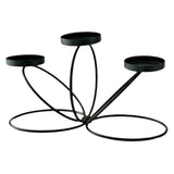 Maxbell Iron Art Candle Holder Elegant Tealight Holder for Party Bedroom Living Room Black