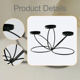 Maxbell Iron Art Candle Holder Elegant Tealight Holder for Party Bedroom Living Room Black