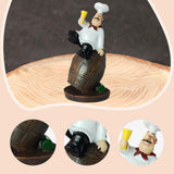 Maxbell Resin Chef Figurine Chef Kitchen Decor Sculpture for Home Cook Kitchen Shelf