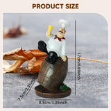 Maxbell Resin Chef Figurine Chef Kitchen Decor Sculpture for Home Cook Kitchen Shelf