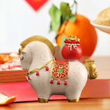 Maxbell Horse Figurine Creative Collectible Horse Statue for Bookshelf Desk Entrance lucky bag style