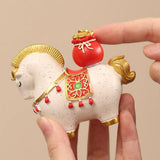 Maxbell Horse Figurine Creative Collectible Horse Statue for Bookshelf Desk Entrance lucky bag style