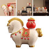Maxbell Horse Figurine Creative Collectible Horse Statue for Bookshelf Desk Entrance lucky bag style