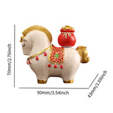 Maxbell Horse Figurine Creative Collectible Horse Statue for Bookshelf Desk Entrance lucky bag style