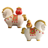 Maxbell Horse Figurine Creative Collectible Horse Statue for Bookshelf Desk Entrance lucky bag style