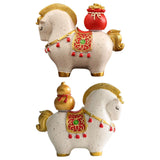 Maxbell Horse Figurine Creative Collectible Horse Statue for Bookshelf Desk Entrance lucky bag style
