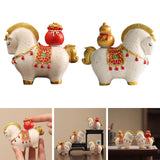 Maxbell Horse Figurine Creative Collectible Horse Statue for Bookshelf Desk Entrance lucky bag style