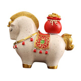 Maxbell Horse Figurine Creative Collectible Horse Statue for Bookshelf Desk Entrance lucky bag style