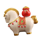 Maxbell Horse Figurine Creative Collectible Horse Statue for Bookshelf Desk Entrance lucky bag style