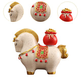 Maxbell Horse Figurine Creative Collectible Horse Statue for Bookshelf Desk Entrance lucky bag style