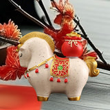 Maxbell Horse Figurine Creative Collectible Horse Statue for Bookshelf Desk Entrance lucky bag style