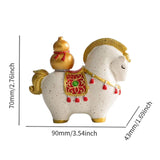 Maxbell Horse Figurine Creative Collectible Horse Statue for Bookshelf Desk Entrance gourd style