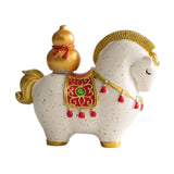 Maxbell Horse Figurine Creative Collectible Horse Statue for Bookshelf Desk Entrance gourd style
