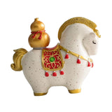 Maxbell Horse Figurine Creative Collectible Horse Statue for Bookshelf Desk Entrance gourd style