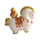 Maxbell Horse Figurine Creative Collectible Horse Statue for Bookshelf Desk Entrance gourd style
