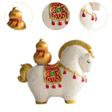 Maxbell Horse Figurine Creative Collectible Horse Statue for Bookshelf Desk Entrance gourd style