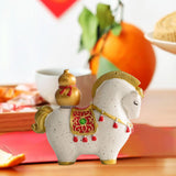 Maxbell Horse Figurine Creative Collectible Horse Statue for Bookshelf Desk Entrance gourd style