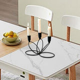 Maxbell 3 Arm Metal Candelabra Centerpiece for Home Decoration Sturdy 21x10.5x15.5cm Black