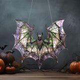 Maxbell Bat Sun Catcher Bat Stained Glass Window Hanging for Office Living Room Home