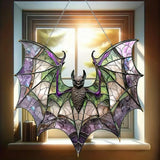 Maxbell Bat Sun Catcher Bat Stained Glass Window Hanging for Office Living Room Home
