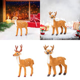 Maxbell Christmas Reindeer Figurine Gift Christmas Decoration for Yard Porch Bedroom 16CM
